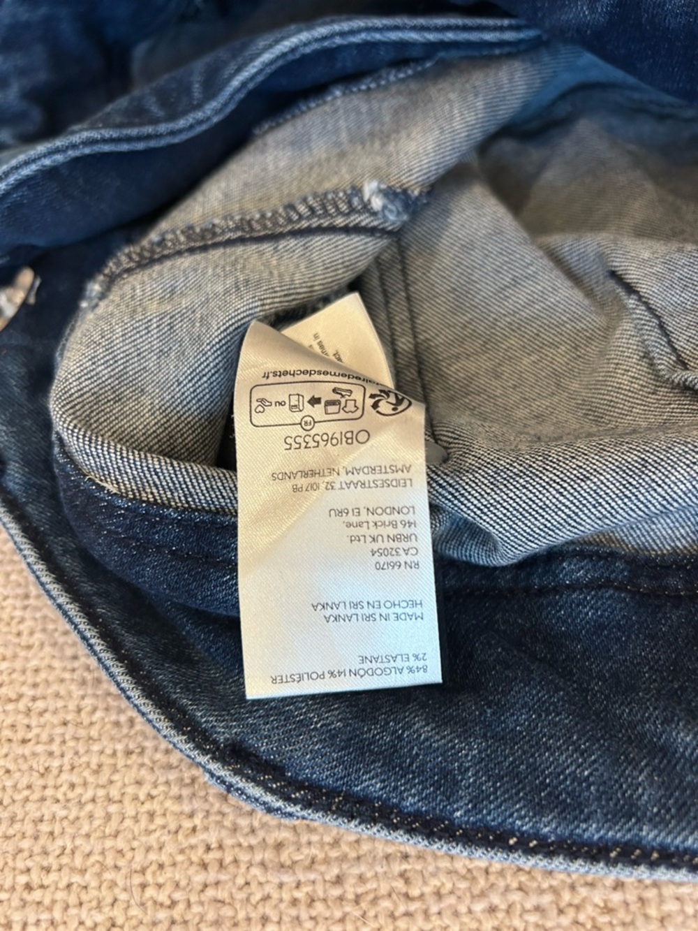Pilcro Cropped Ankle Jeans Dark Denim 28 66170 - Picture 6 of 6